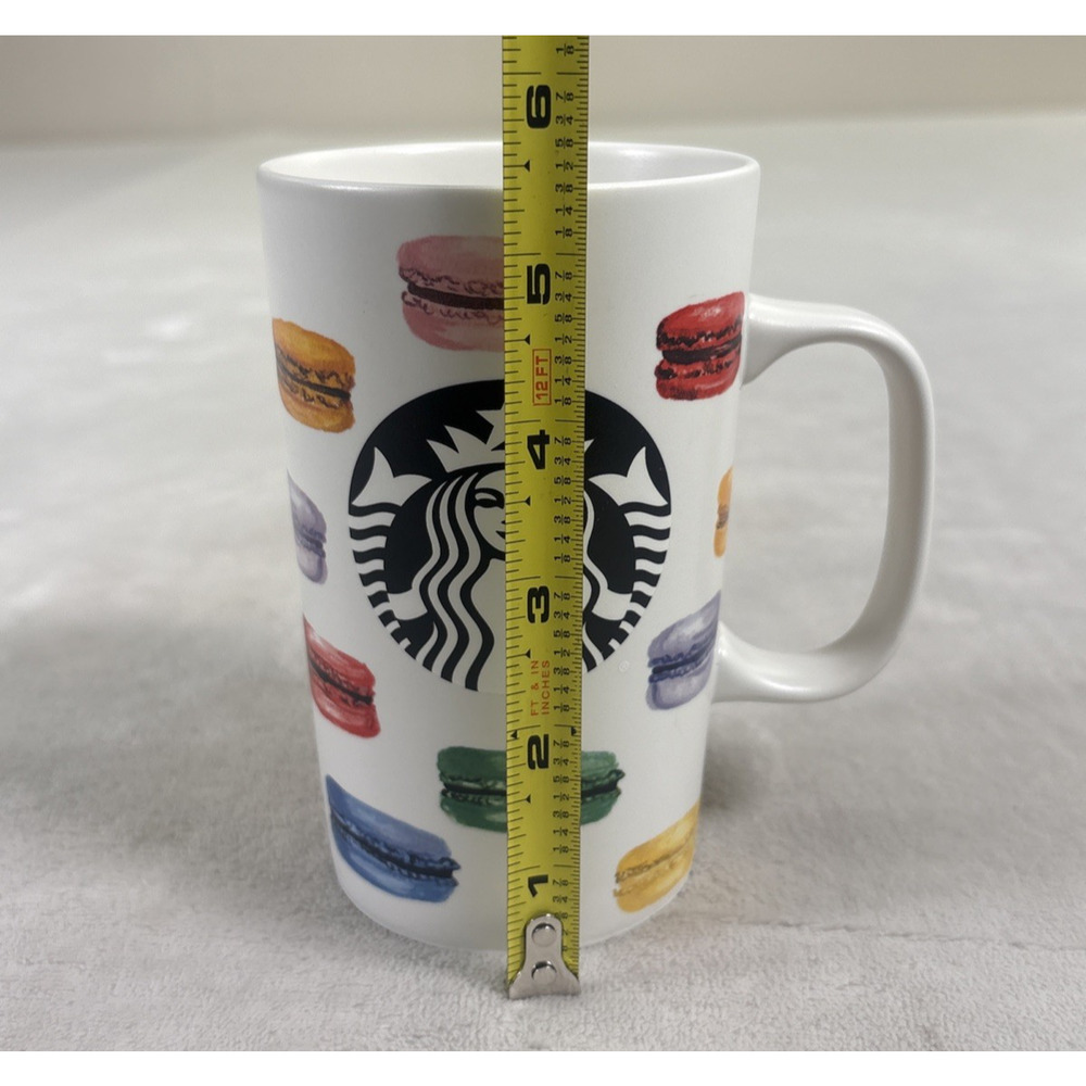 Vintage Starbucks 2016 French Macaroon Ceramic Mug 16oz. Benefits Charity - Picture 10 of 13